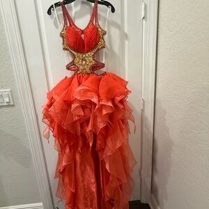 Elegant Coral Prom Dress